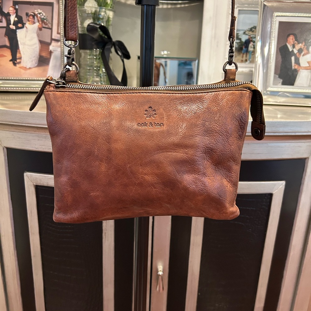 Brown Leather Crossbody Belt Bag